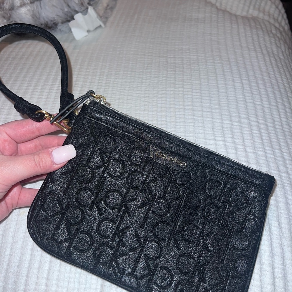 Calvin Klein Black Wristlet Bag